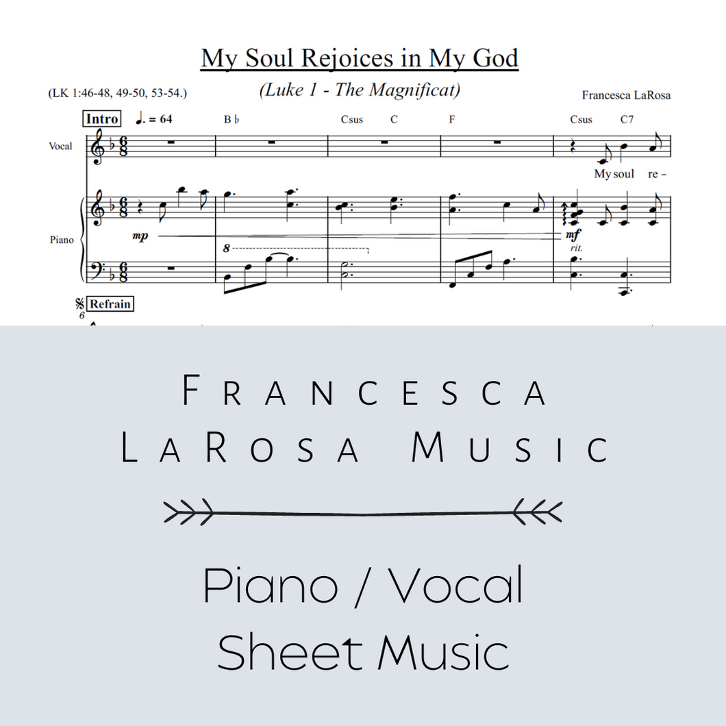 Luke 1 - My Soul Rejoices in My God (Piano / Vocal Metered Verses)