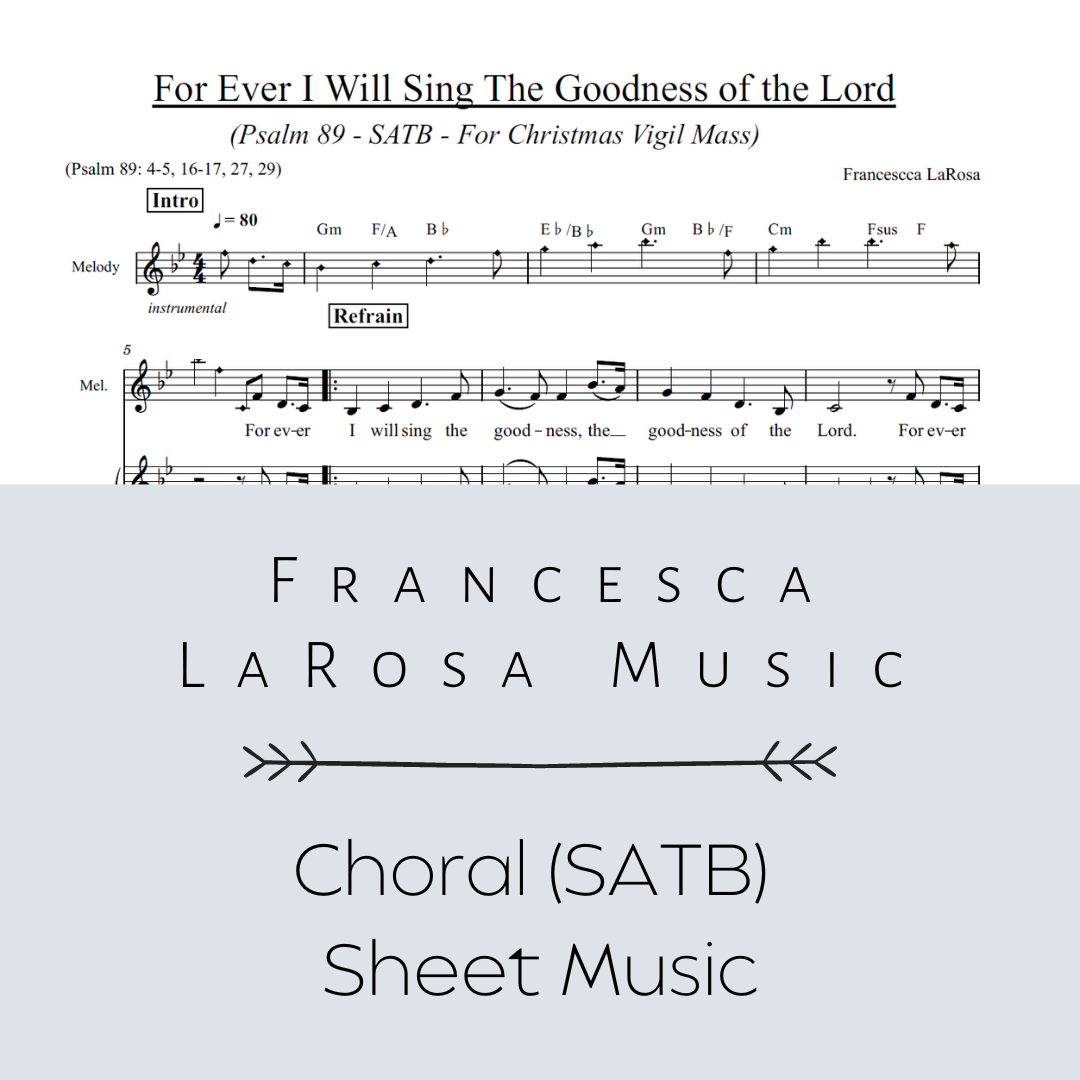 Psalm 89 - For Ever I Will Sing the Goodness of the Lord