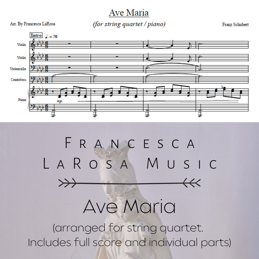Ave Maria (String Quartet, Piano) Francesca LaRosa Music