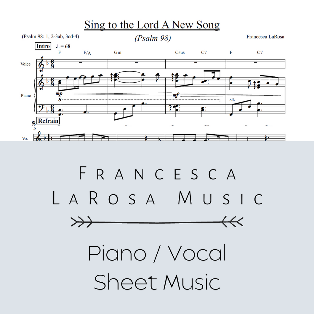 Psalm 98 - Sing to the Lord a New Song (Piano / Vocal Metered Verses)