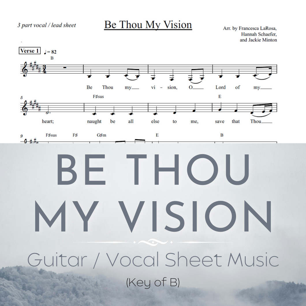 Be Thou My Vision (Guitar / Vocal With 3-Part Harmony) (original key - B)