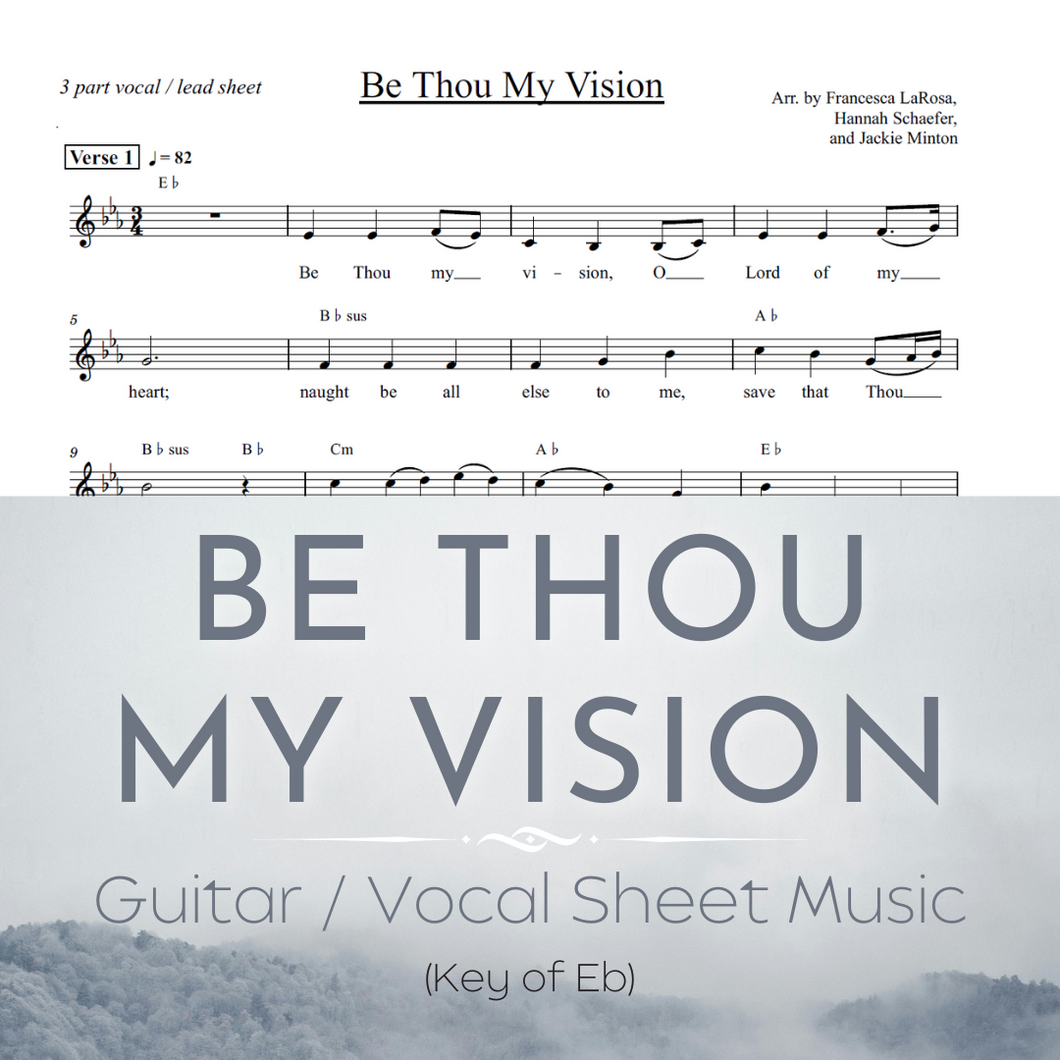 Be Thou My Vision (Guitar / Vocal With 3-Part Harmony) (key of Eb)