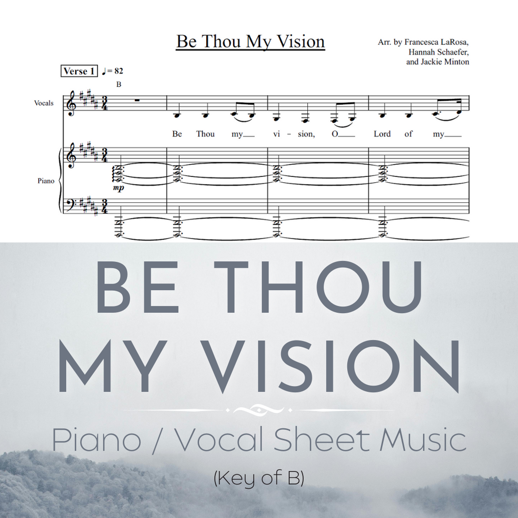 Be Thou My Vision (Piano / Vocal With 3-Part Harmony) (original key - B)