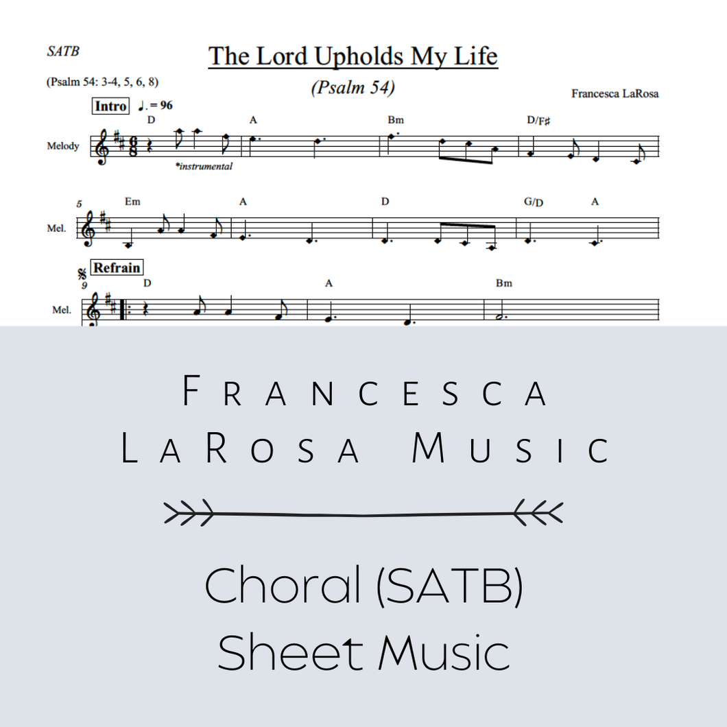 Psalm 54 - The Lord Upholds My Life (SATB metered verses)