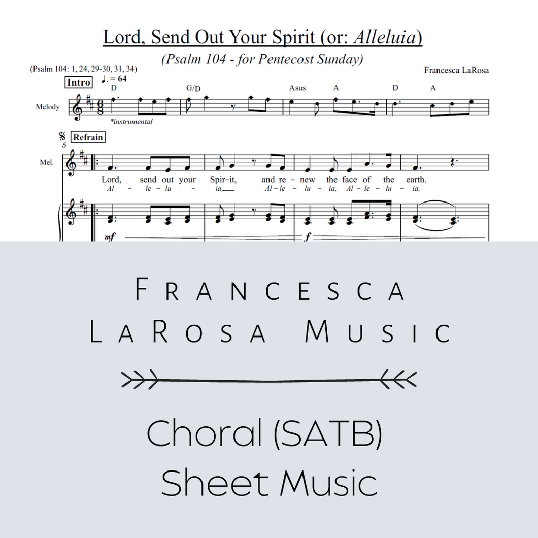 Psalm 104 - Lord, Send Out Your Spirit (For Pentecost Sunday - SATB Metered Verses)