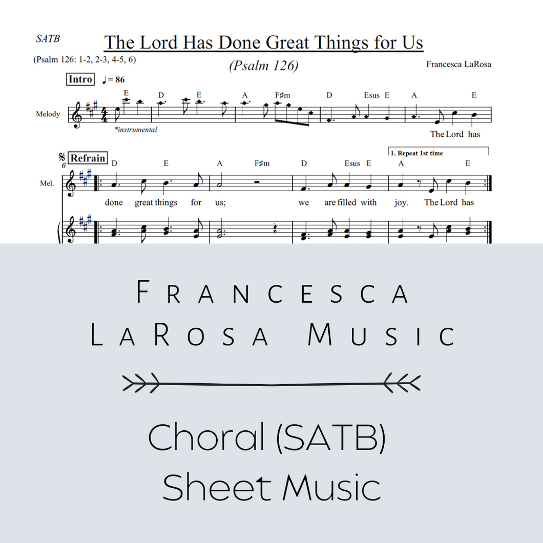 Psalm 126 - The Lord Has Done Great Things For Us (Choir SATB Metered Verses)