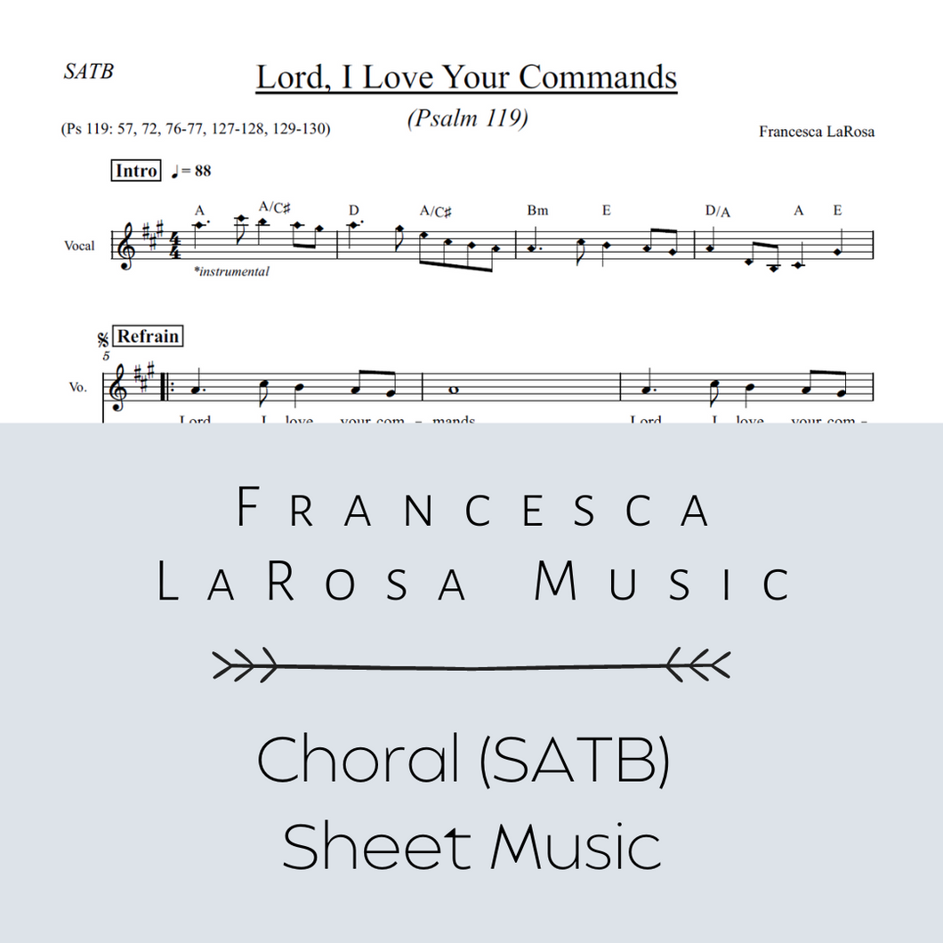 Psalm 119 - Lord, I Love Your Commands (Choir SATB Metered Verses)