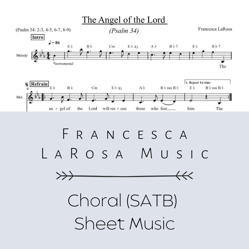 Psalm 34 - The Angel of the Lord (Choir SATB Metered Verses)