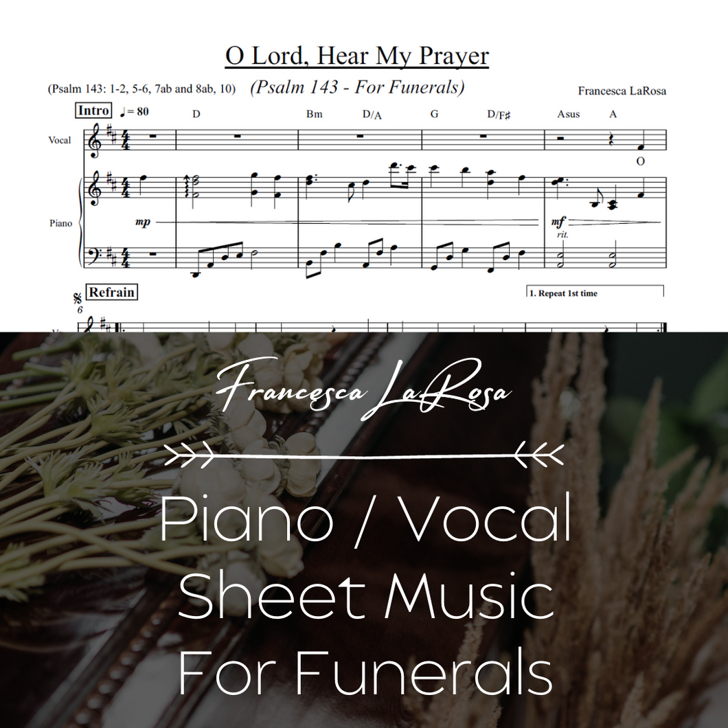 Psalm 143 - O Lord, Hear My Prayer (For Funerals) (Piano / Vocal Metered Verses)
