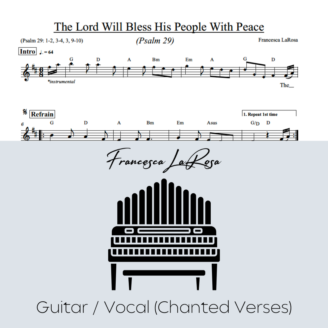 Psalm 29 - The Lord Will Bless His People With Peace (Guitar / Vocal Chanted Verses)
