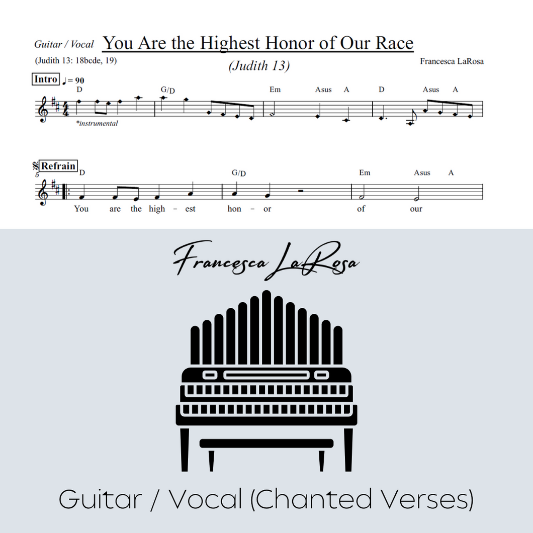 Judith 13 - You Are the Highest Honor of Our Race (Guitar / Vocal Chanted Verses)