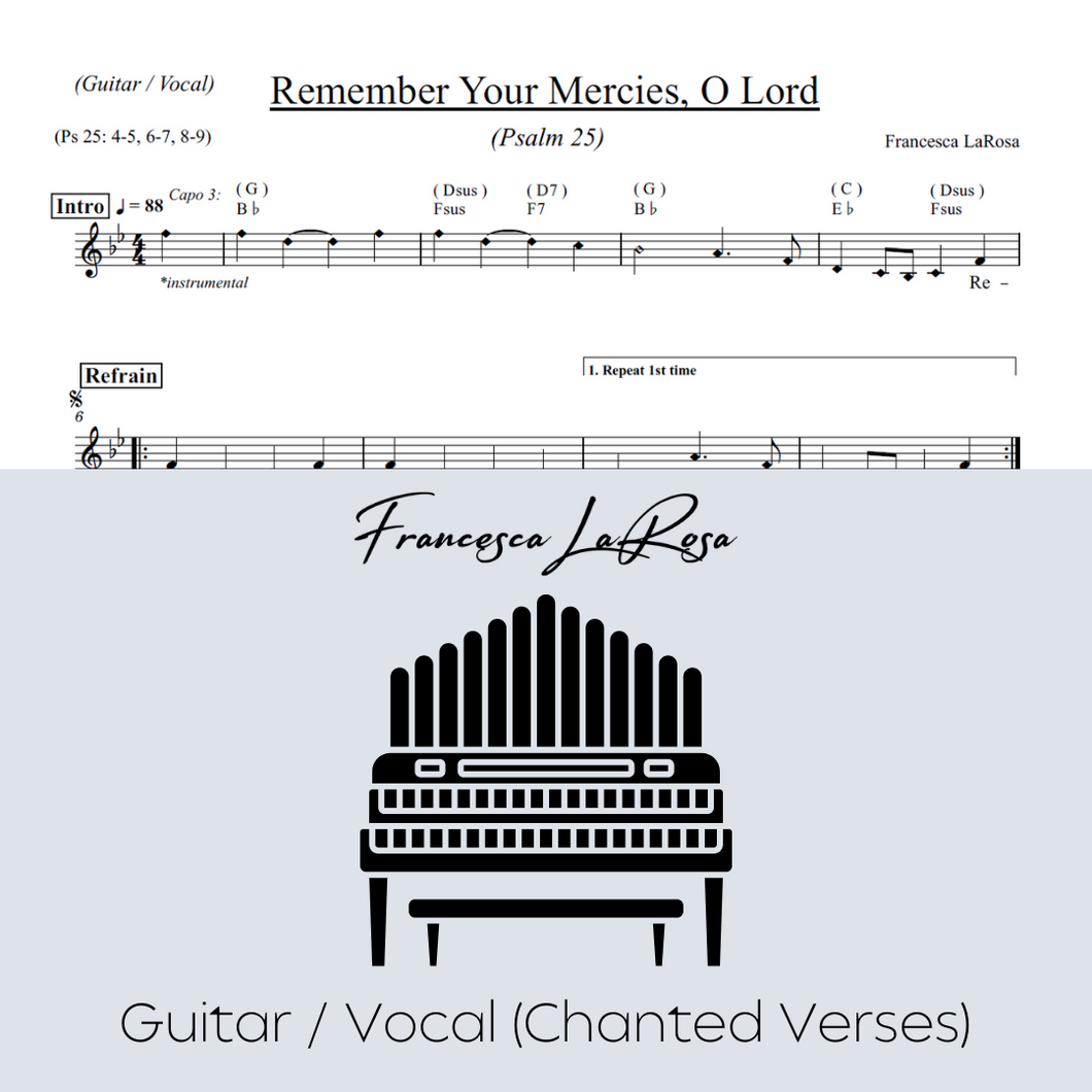Psalm 25 - Remember Your Mercies, O Lord (Guitar / Vocal Chanted Verses)