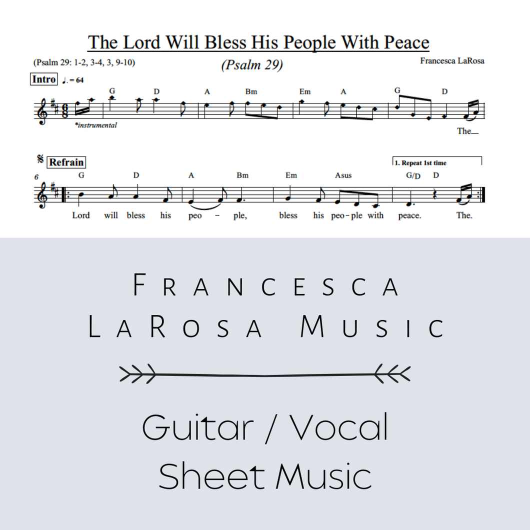 Psalm 29 - The Lord Will Bless His People With Peace (Guitar / Vocal Metered Verses)