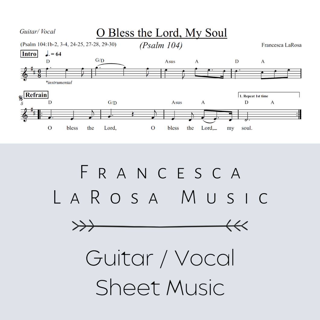 Psalm 104 - O Bless the Lord, My Soul (Guitar / Vocal Metered Verses)