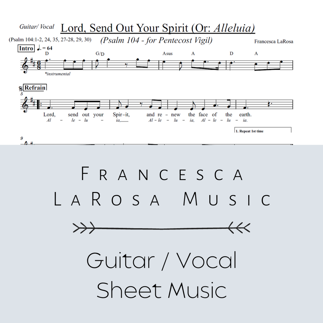 Psalm 104 - Lord, Send Out Your Spirit (for Pentecost Vigil) (Guitar / Vocal Metered Verses)