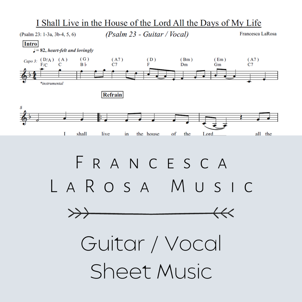 Psalm 23 - I Shall Live in the House of the Lord (Guitar / Vocal Metered Verses)
