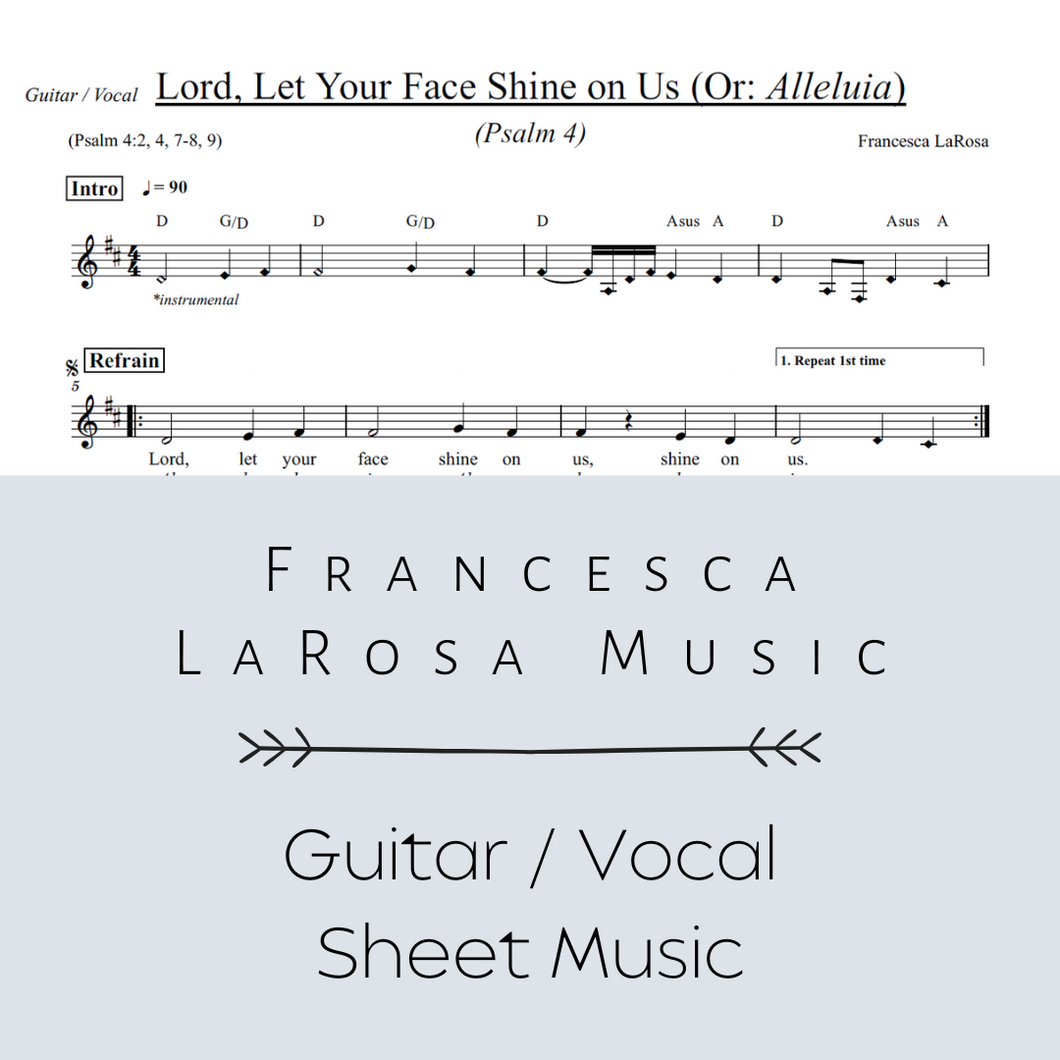 Psalm 4 - Lord, Let Your Face Shine On Us (Guitar / Vocal Metered Verses)