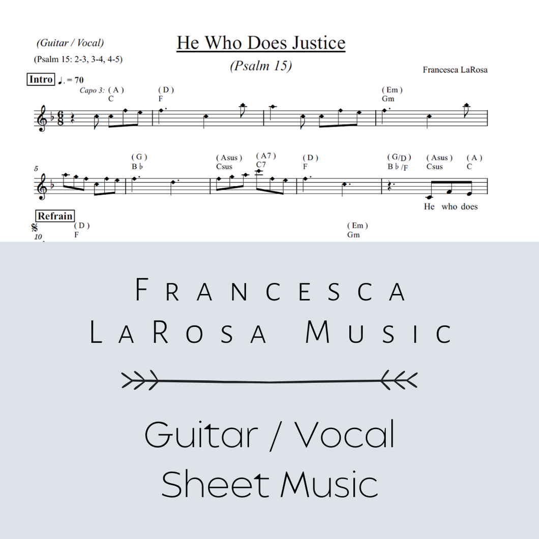 Psalm 15 - He Who Does Justice (Guitar / Vocal Metered Verses)