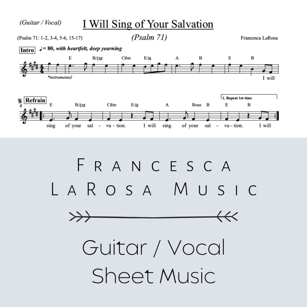Psalm 71 - I Will Sing of Your Salvation (Guitar / Vocal Metered Verses)