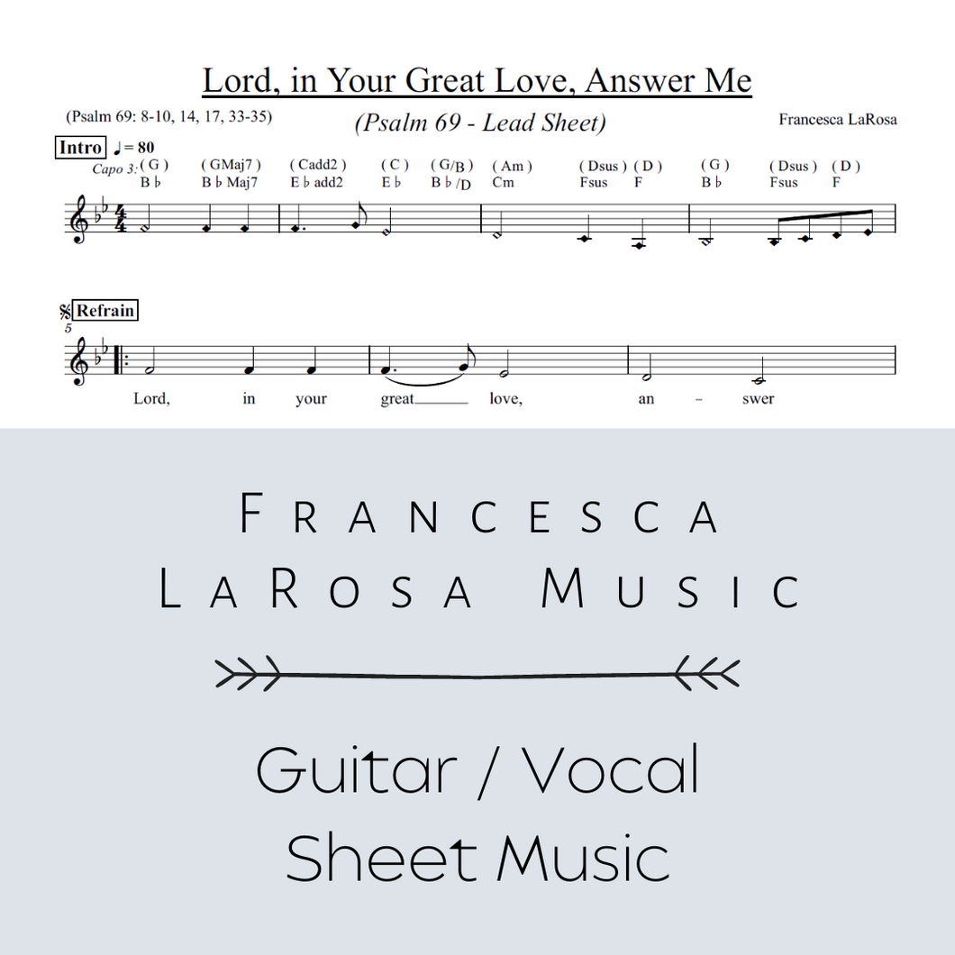 Psalm 69 - Lord, in Your Great Love, Answer Me (Guitar / Vocal Metered Verses)