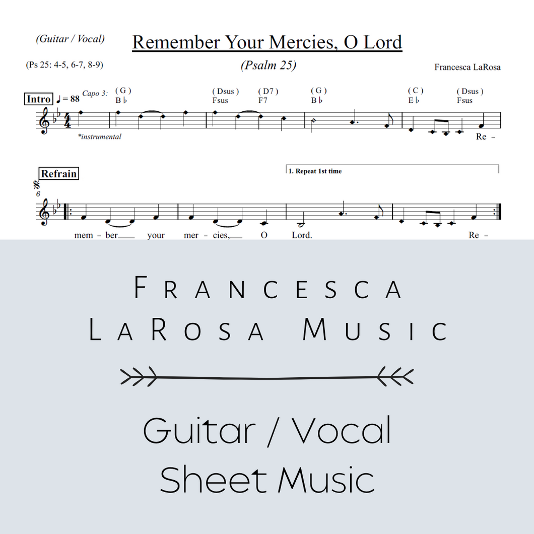Psalm 25 - Remember Your Mercies, O Lord (Guitar / Vocal Metered Verses)