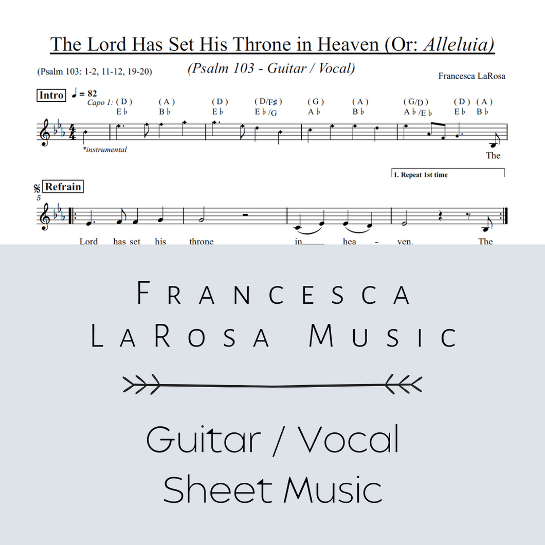Psalm 103 - The Lord Has Set His Throne in Heaven (Guitar / Vocal Metered Verses)