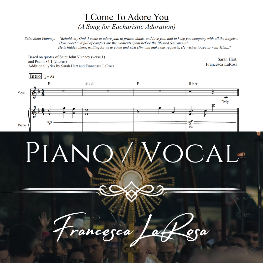 I Come To Adore You (Piano / Vocal)