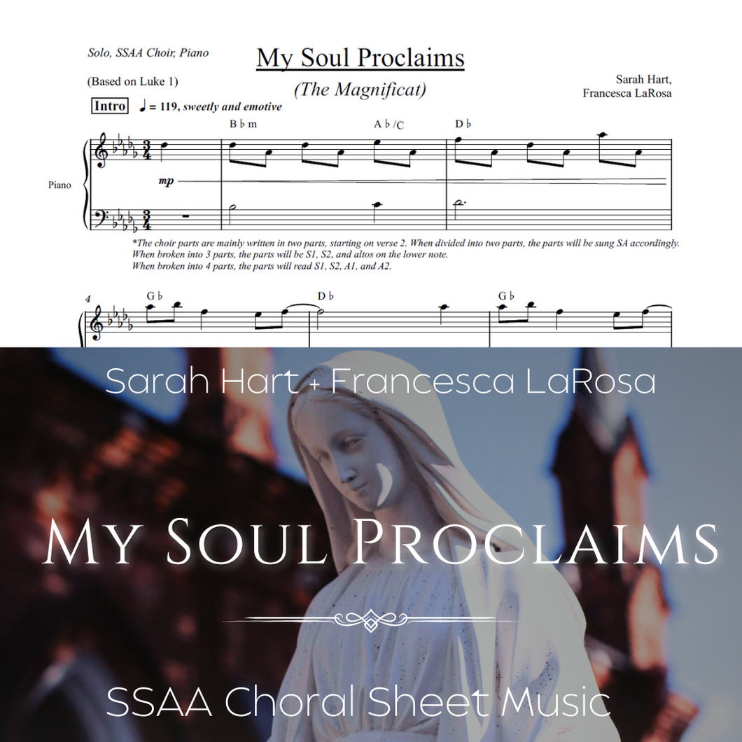 My Soul Proclaims (SSAA Choir Sheet Music)