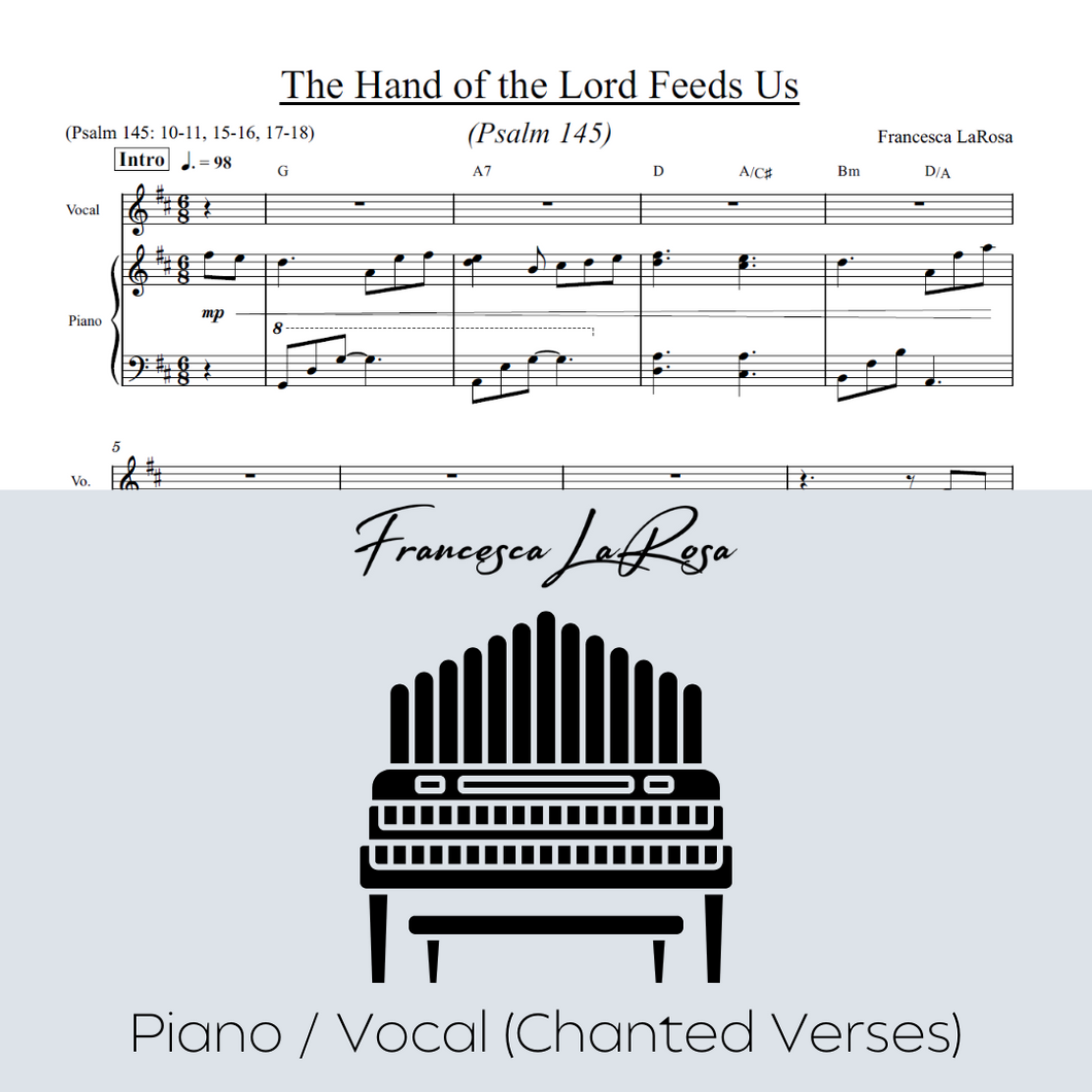 Psalm 145 - The Hand of the Lord Feeds Us (Piano / Vocal Chanted Verses)