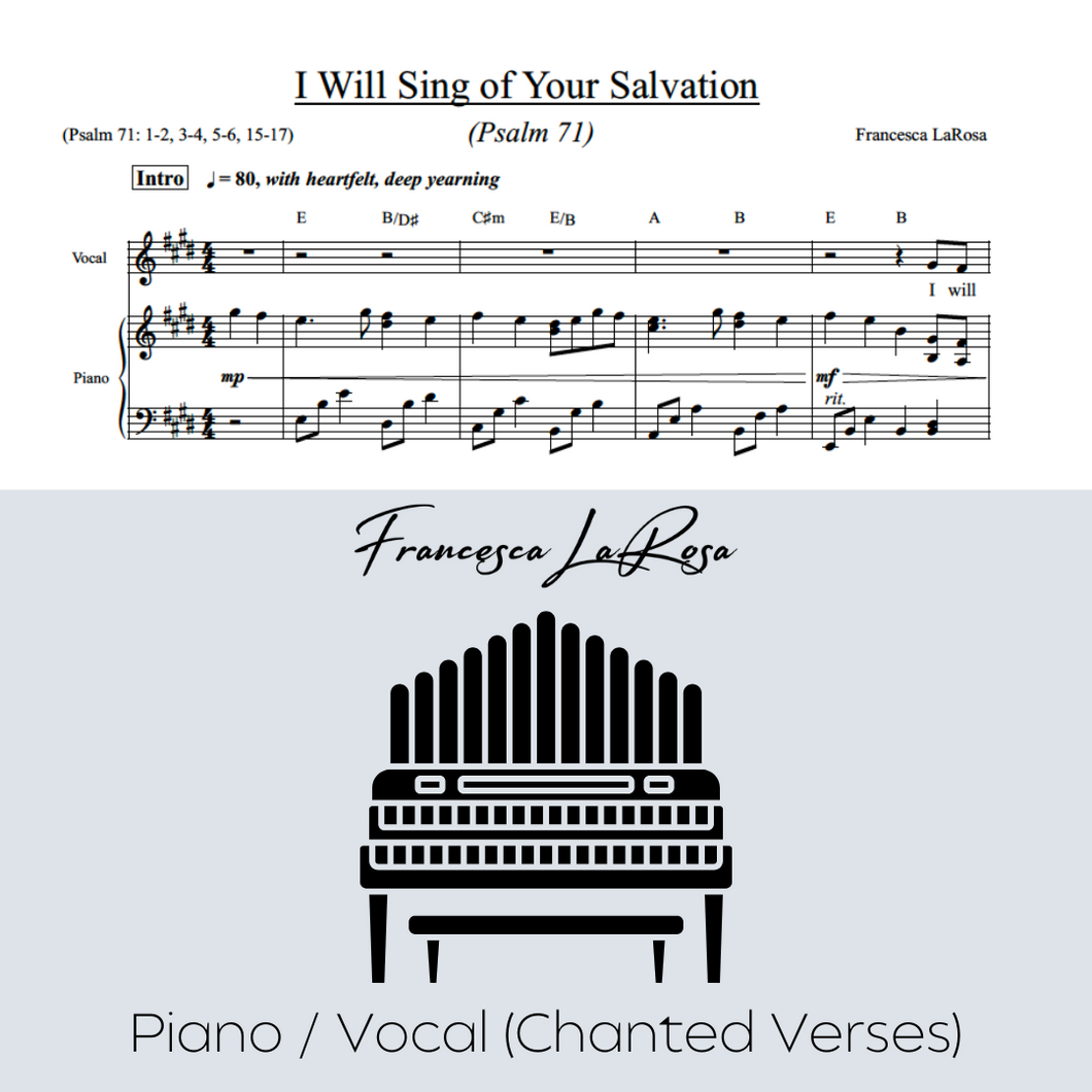 Psalm 71 - I Will Sing of Your Salvation (Piano / Vocal Chanted Verses)