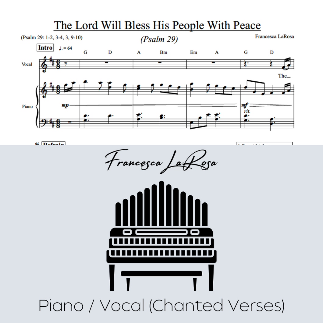 Psalm 29 - The Lord Will Bless His People With Peace (Piano / Vocal Chanted Verses)