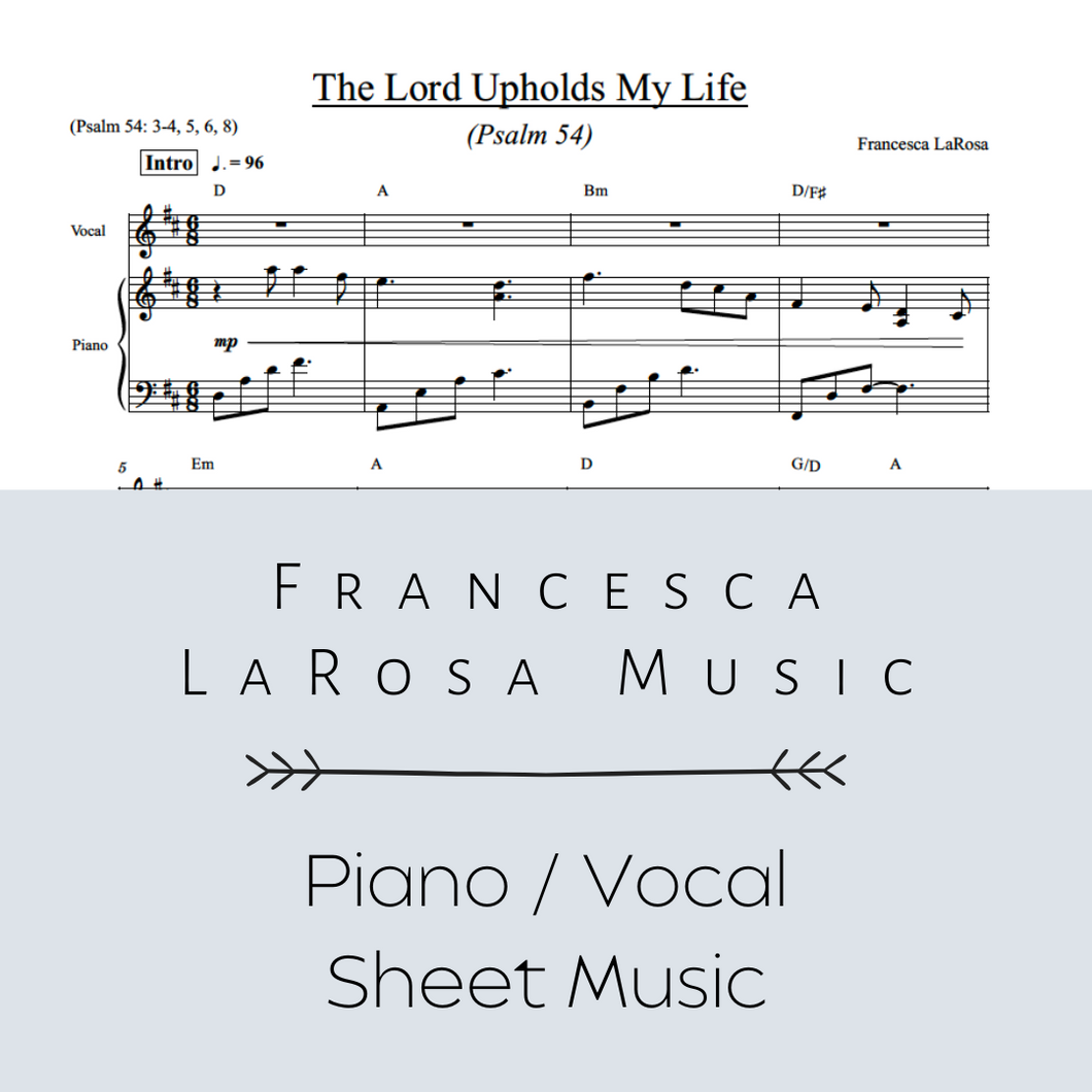 Psalm 54 - The Lord Upholds My Life (Piano / Vocal Metered Verses)
