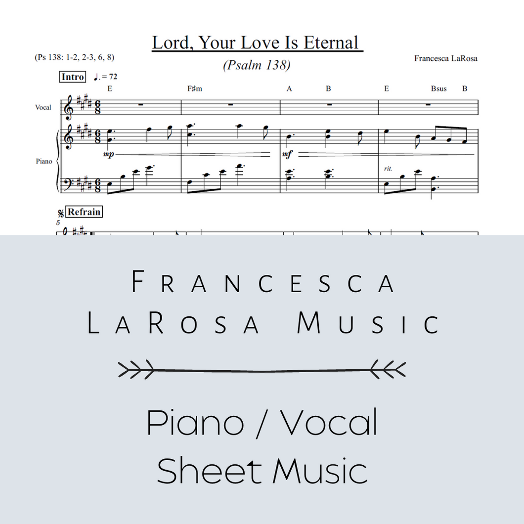 Psalm 138 - Lord, Your Love Is Eternal (Piano / Vocal Metered Verses)