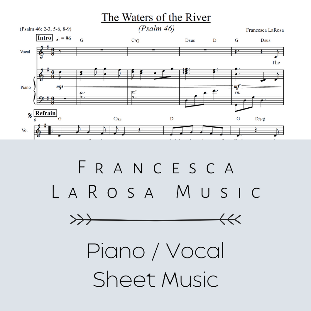 Psalm 46 - The Waters of the River (Piano / Vocal Metered Verses)