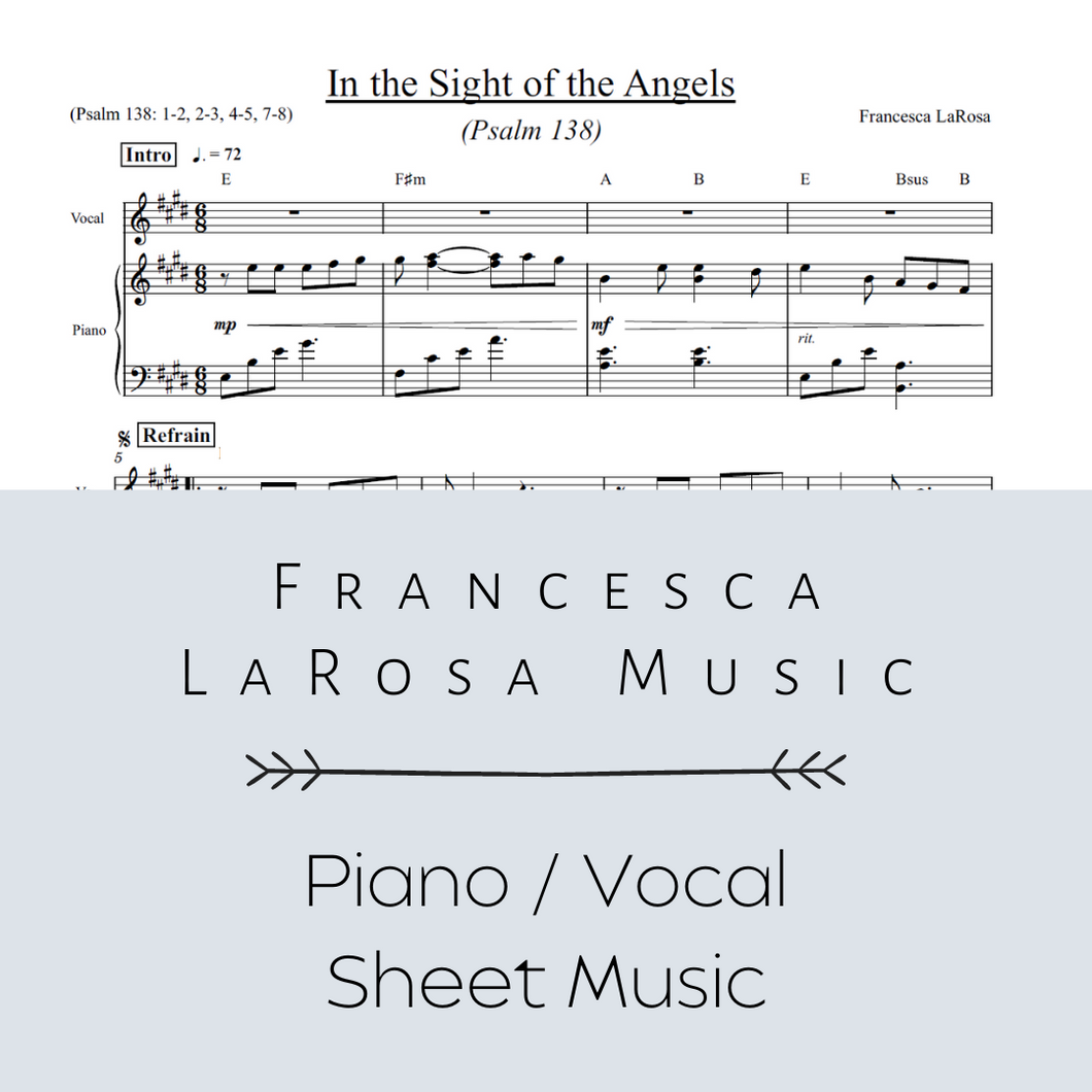 Psalm 138 - In the Sight of the Angels (Piano / Vocal Metered Verses)