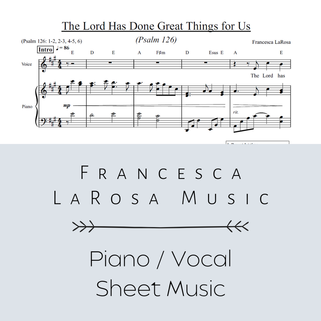 Psalm 126 - The Lord Has Done Great Things For Us (Piano / Vocal Metered Verses)