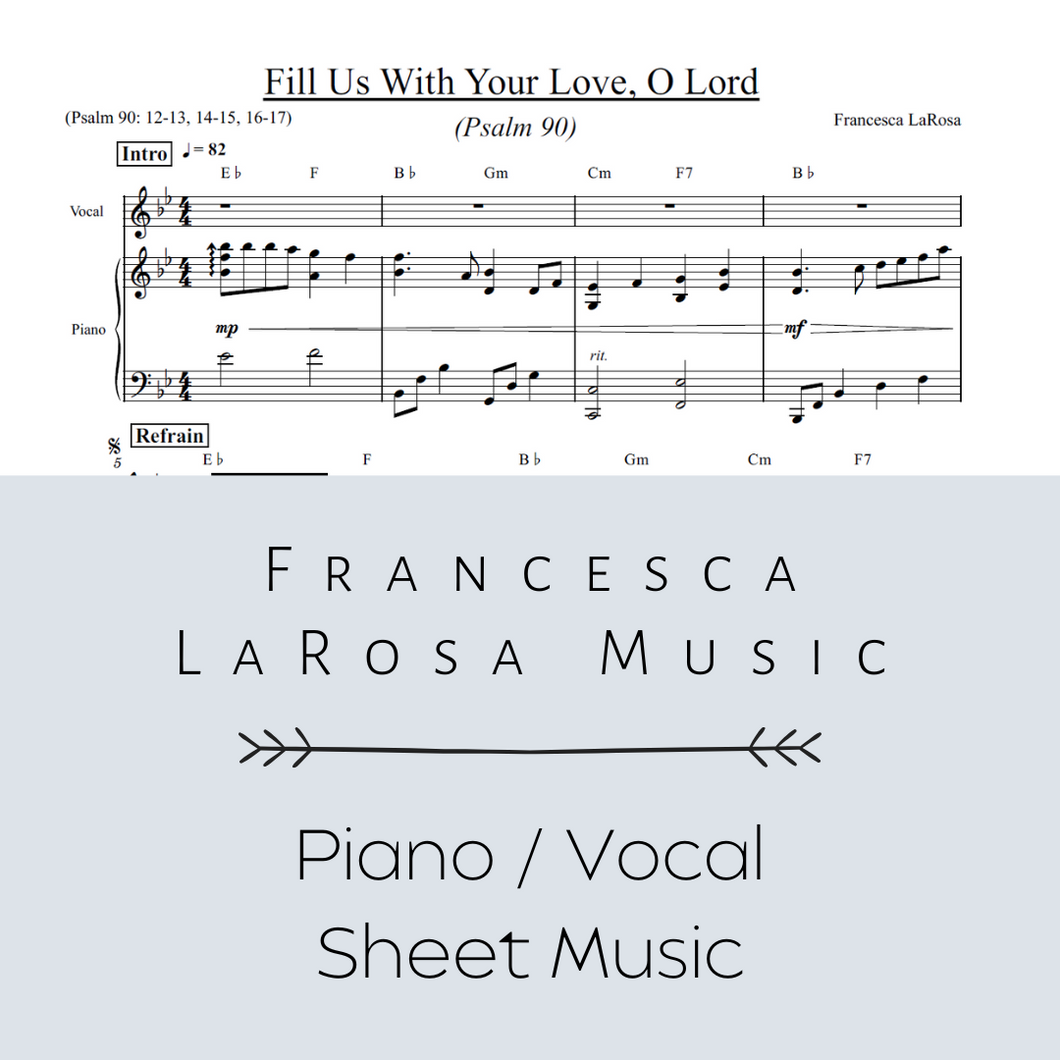 Psalm 90 - Fill Us With Your Love, O Lord (Piano / Vocal Metered)