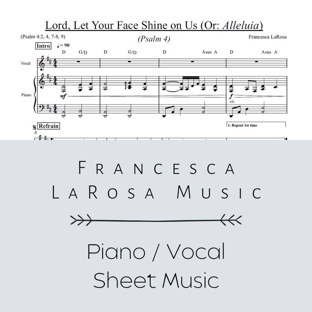 Psalm 4 - Lord, Let Your Face Shine On Us (Piano / Vocal Metered Verses)