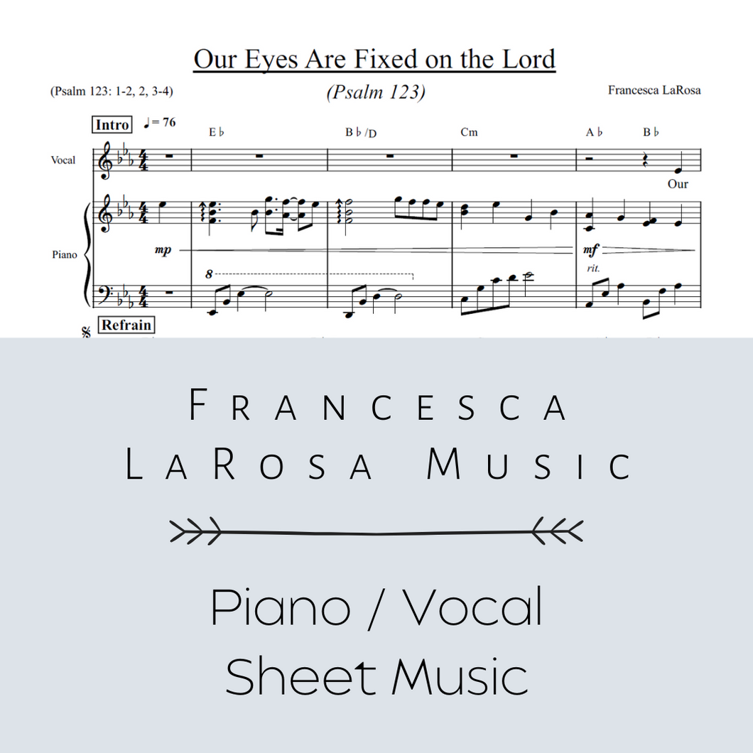Psalm 123 - Our Eyes Are Fixed on the Lord (Piano / Vocal Metered Verses)