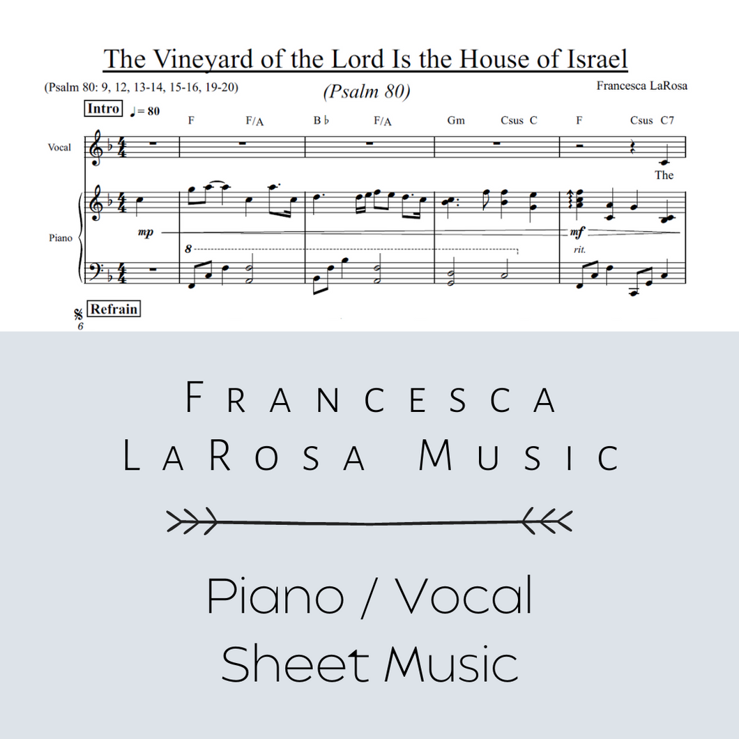 Psalm 80 - The Vineyard of the Lord (Piano / Vocal Metered Verses)