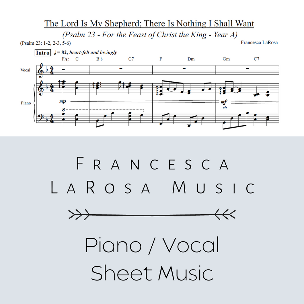 Psalm 23 - The Lord Is My Shepherd (Christ the King) (Piano / Vocal Metered Verses)