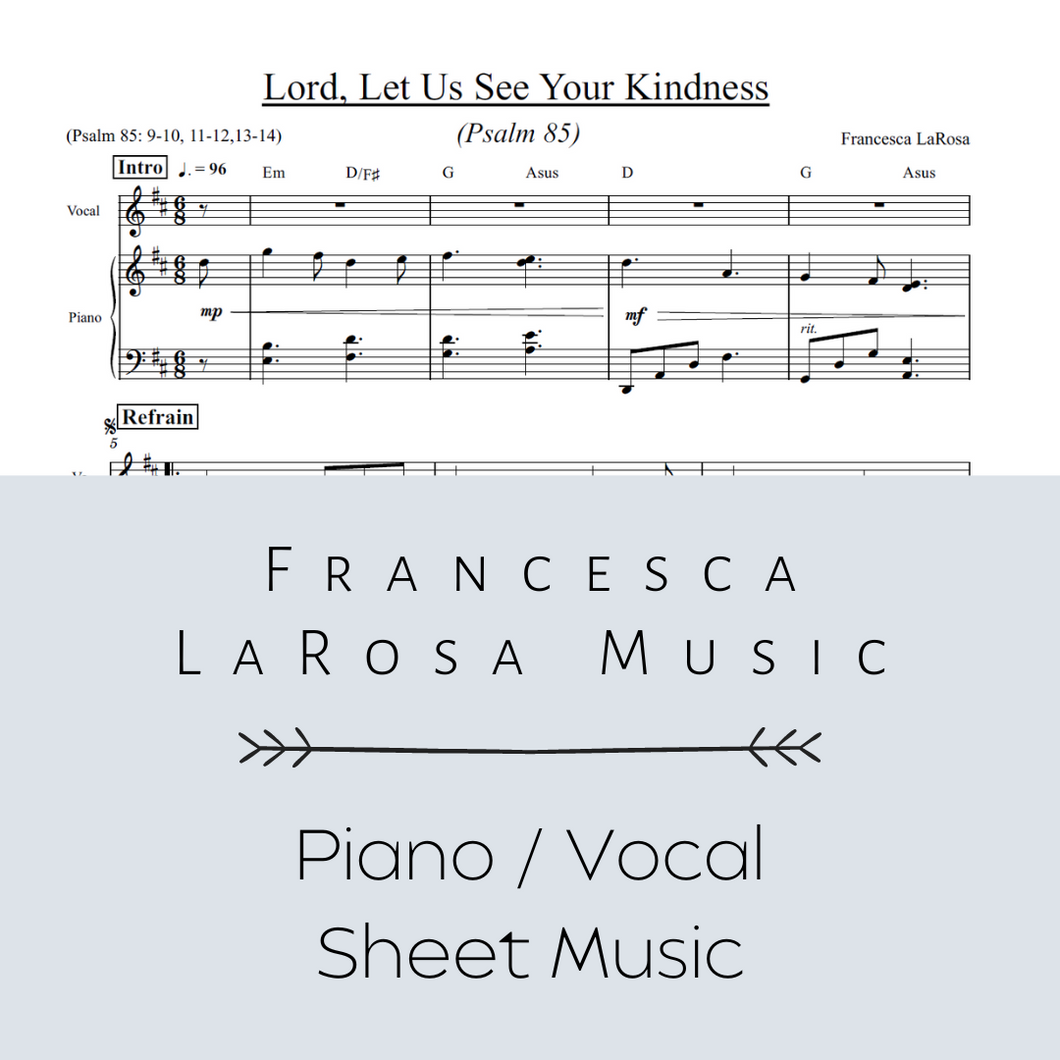 Psalm 85 - Lord, Let Us See Your Kindness (Piano / Vocal Metered Verses)