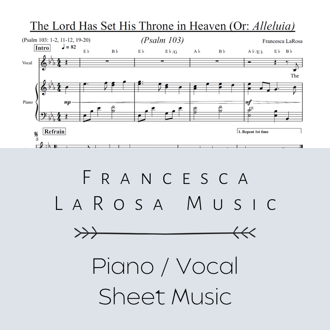 Psalm 103 - The Lord Has Set His Throne in Heaven (Piano / Vocal Metered Verses)