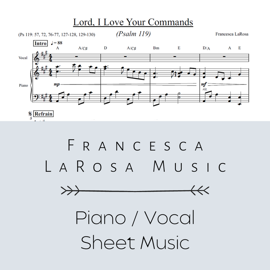 Psalm 119 - Lord, I Love Your Commands (Piano / Vocal Metered Verses)