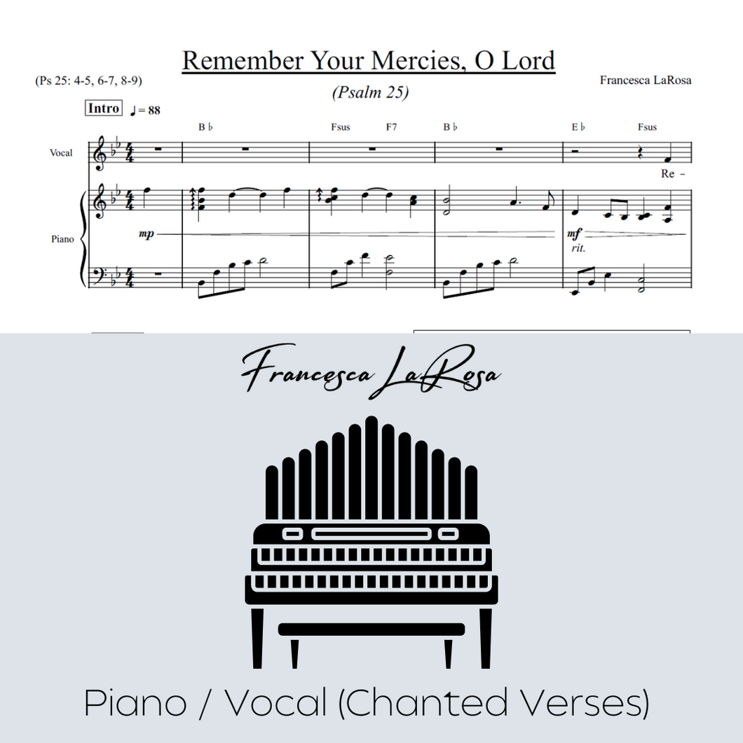 Psalm 25 - Remember Your Mercies, O Lord (Piano / Vocal Chanted Verses)