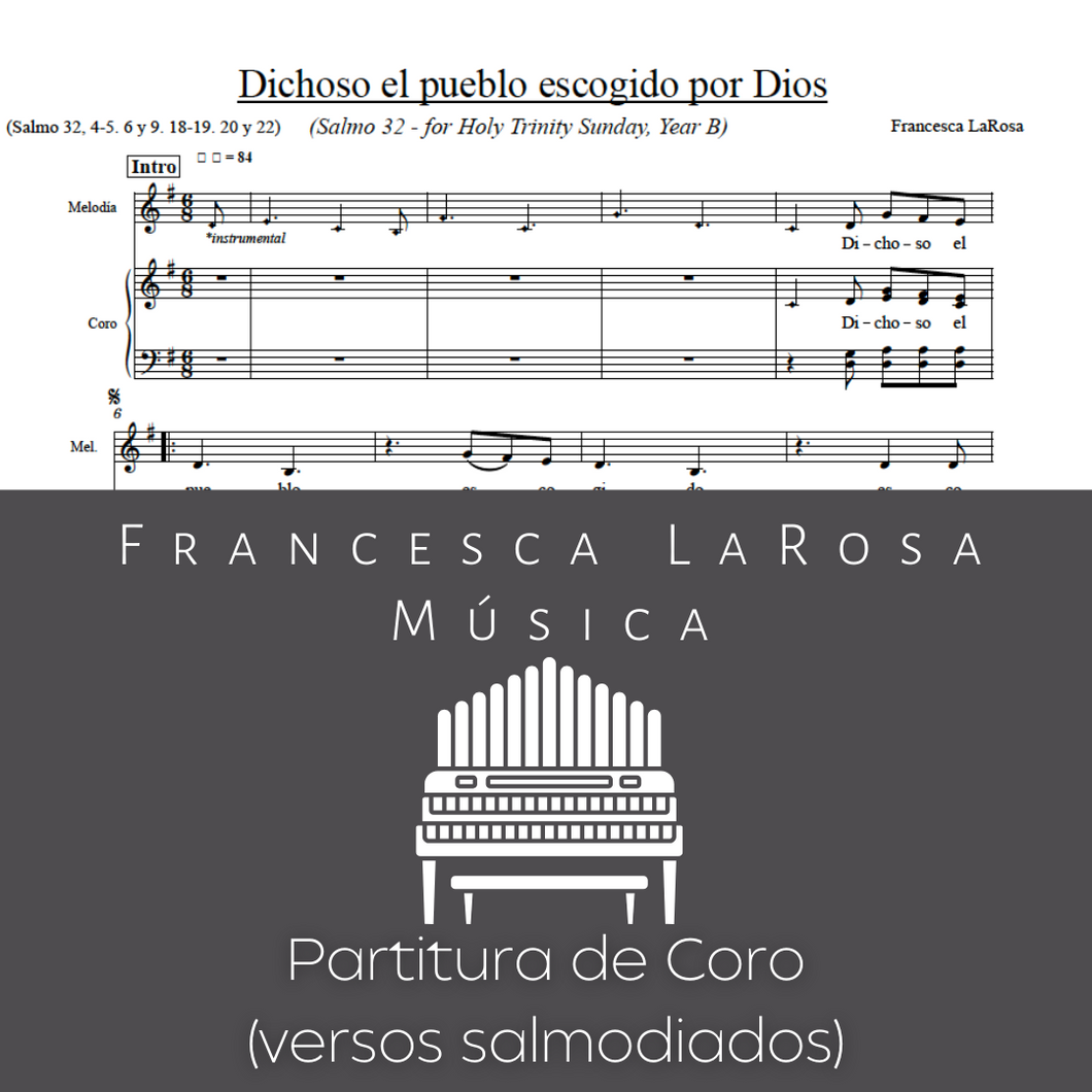 Salmo 32 - Dichoso el pueblo (Trinidad) (Choir SATB Chanted Verses)