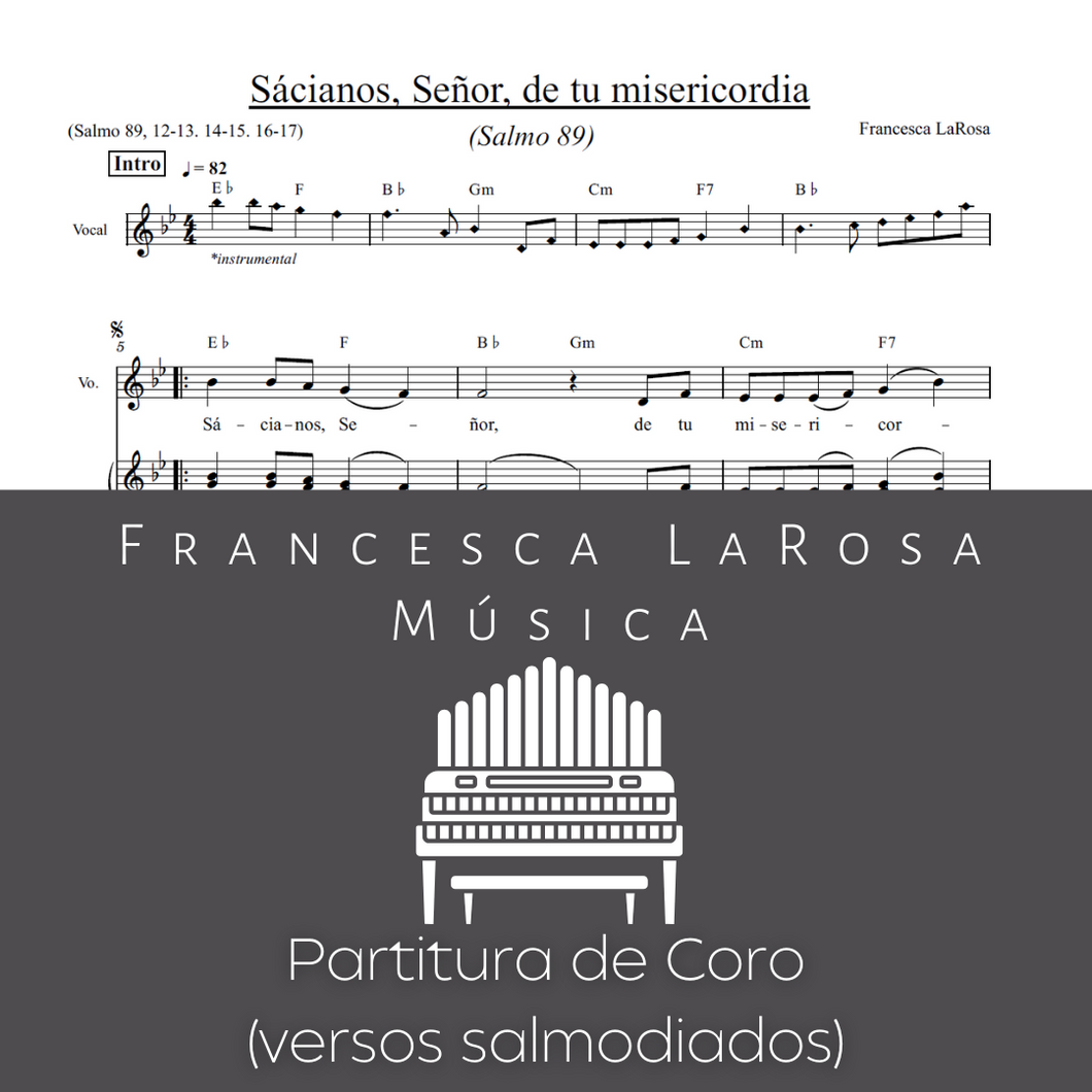 Salmo 89 - Sácianos, Señor, de tu misericordia (Coro SATB)