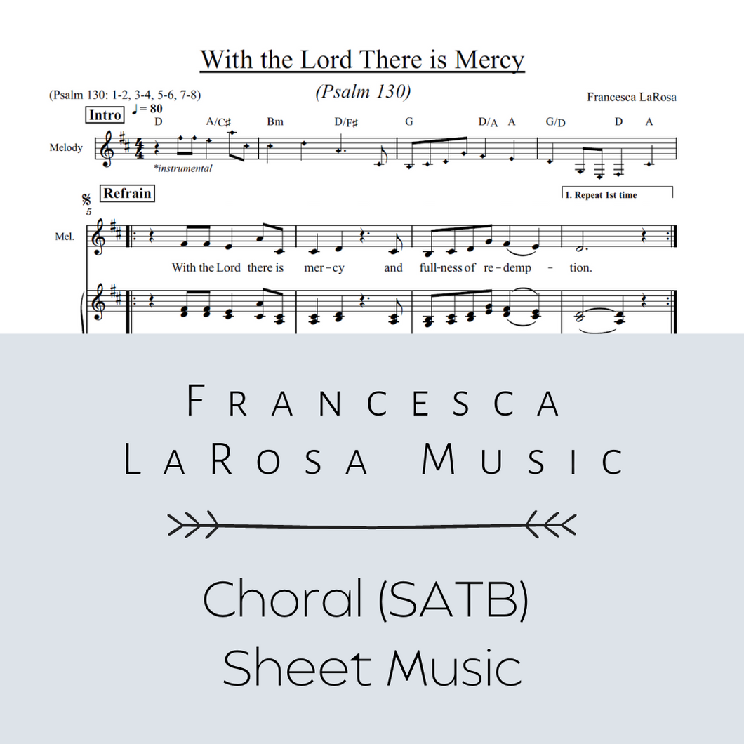 Psalm 130 - With the Lord There is Mercy (Choir SATB Metered Verses)