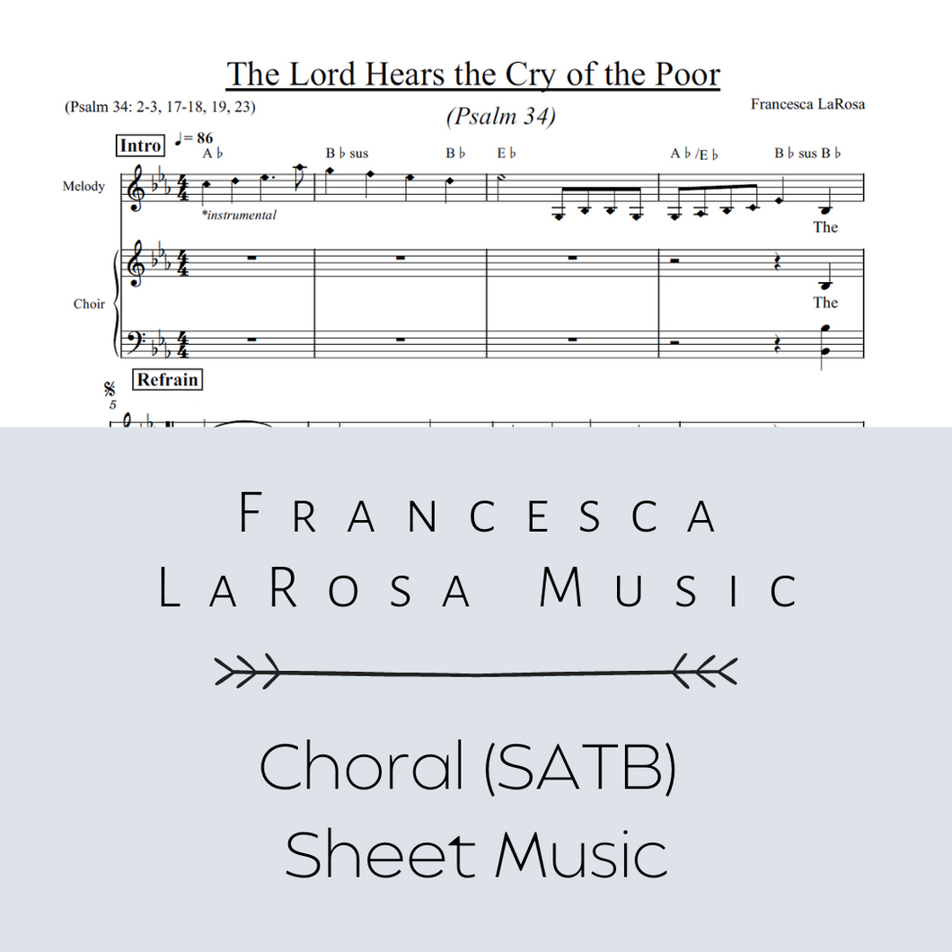 Psalm 34 - The Lord Hears the Cry of the Poor (Choir SATB Metered Verses)