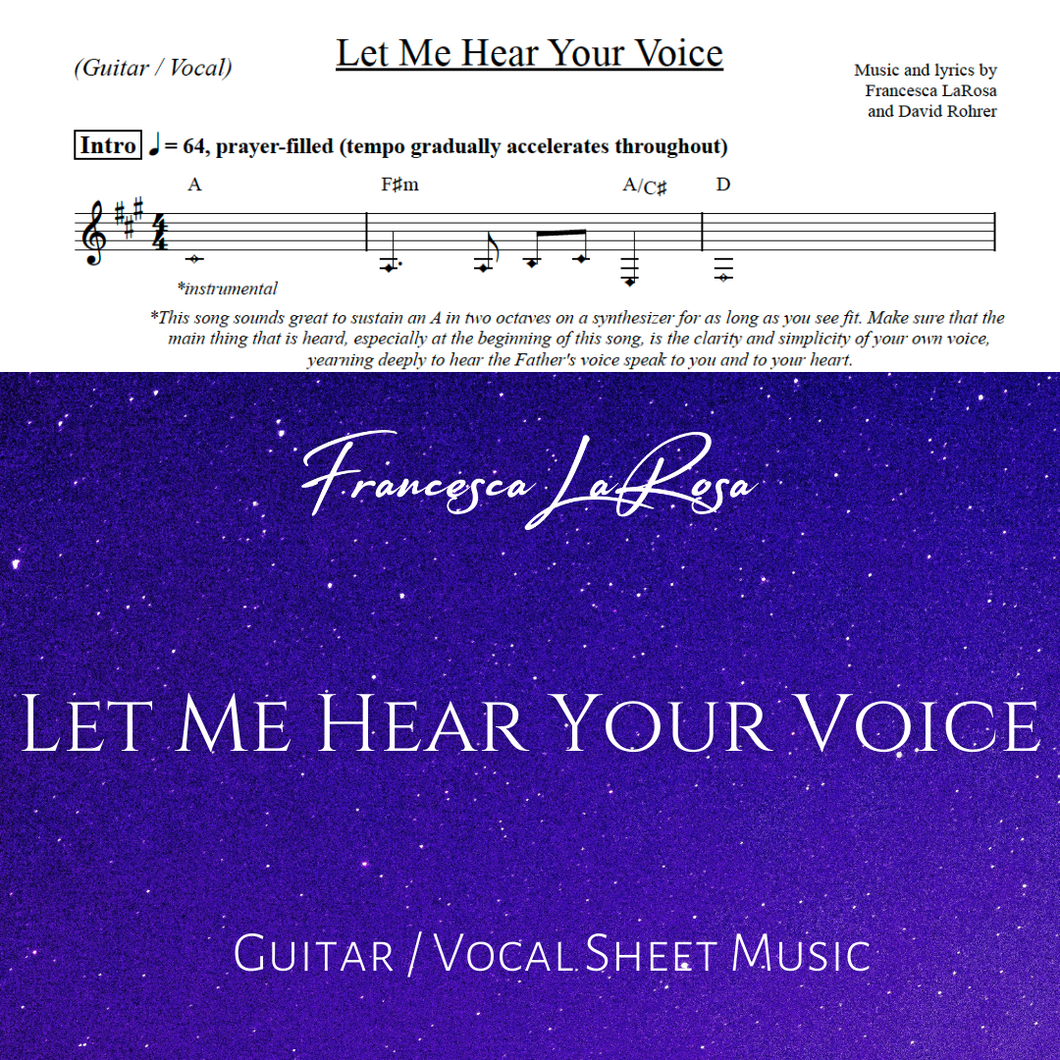 Let Me Hear Your Voice (Guitar / Vocal)